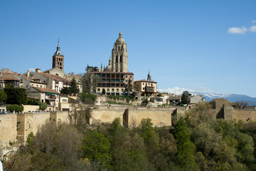 Fototapeta na wymiar Segovia panoramic view, Spain.
