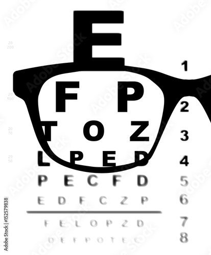 blurry eye test chart stock image and royalty free