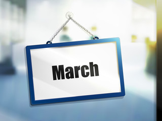 March text sign