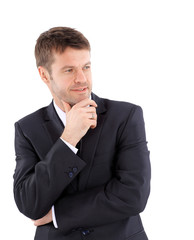 Confident  and thoughtful business man