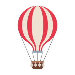 hot air balloon adventure fly travel vector illustration