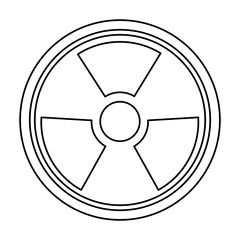 radiation caution hazard nuclear symbol vector illustration
