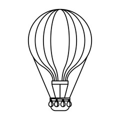 hot air balloon adventure fly travel vector illustration