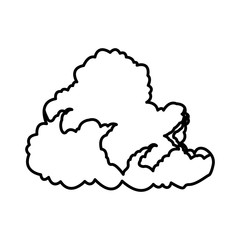 cumulus cloud weather natural meteorology vector illustration
