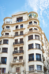 Fototapeta na wymiar Residential house in Madrid
