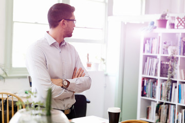 Young man in offfice