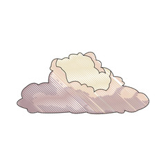 cumulus cloud weather natural meteorology vector illustration