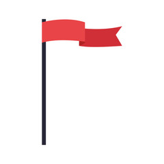 education red flag pole insignia symbol image vector illustration