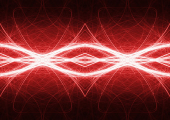 Red lightning, abstract electric background