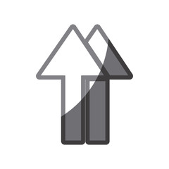 grayscale silhouette of symbol handling package stored right way up vector illustration