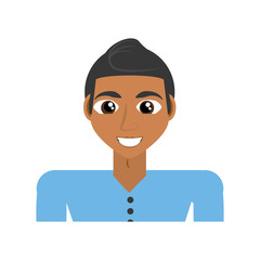 adult male avatar vector icon illustration colored