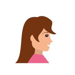 female woman adult young vector icon illustration