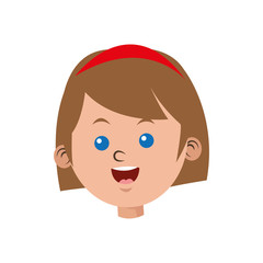 Fototapeta premium cartoon face girl funny student vector illustration