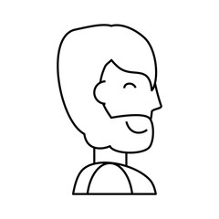 adult male avatar vector icon illustration colored