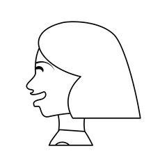 female woman adult young vector icon illustration