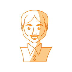 adult male avatar vector icon illustration colored
