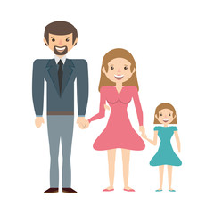 Obraz na płótnie Canvas couples family daughter relationship vector icon illustration