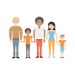 Obraz premium family elder son couple vector icon illustration graphic design