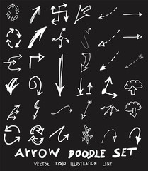 Vector hand drawn arrows set chalkboard eps10