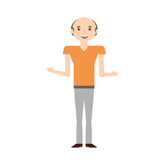 adult male avatar elder vector icon illustration