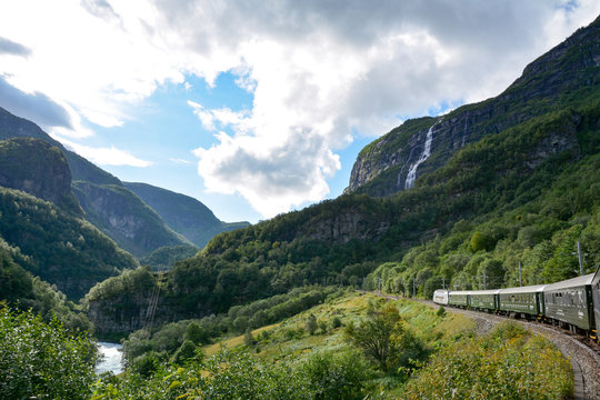 Flamsbana in Flaam, Norway