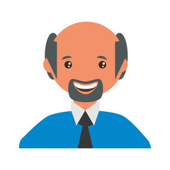 adult male avatar elder vector icon illustration