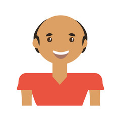 adult male bald vector icon illustration graphic design