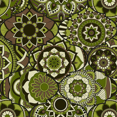 Patchwork pattern. Vintage decorative elements. Hand drawn background. Islam, Arabic, Indian, ottoman motifs. Perfect for printing on fabric or paper.