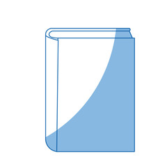 book learn study knowledge read blue line vector illustration