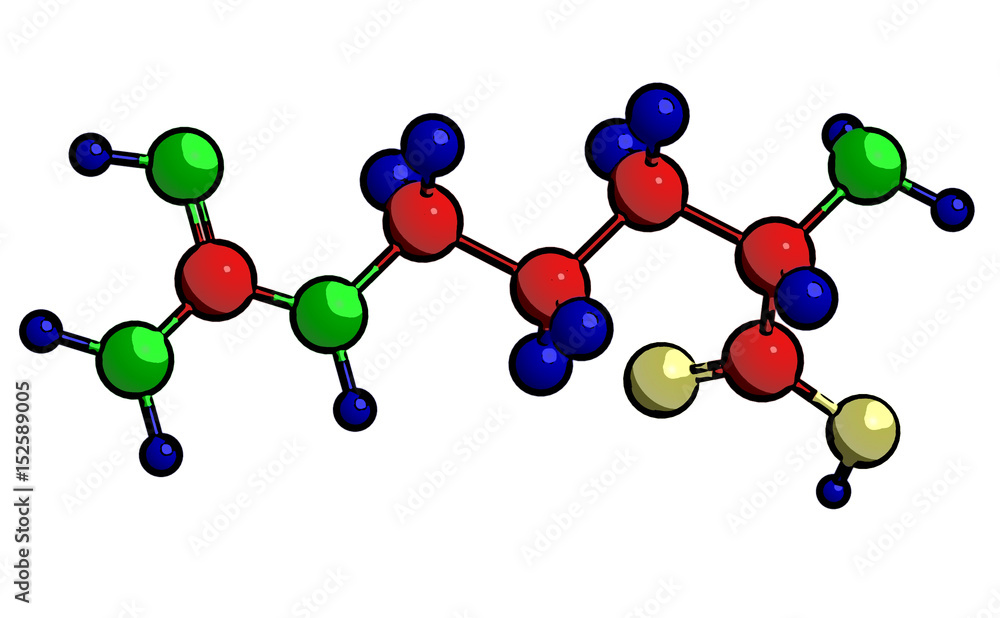 Wall mural Molecular structure of arginine