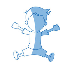 avatar boy student portrait image vector illustration