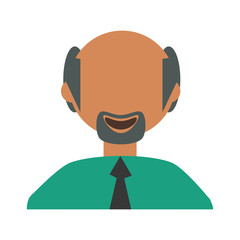 adult male avatar elder vector icon illustration