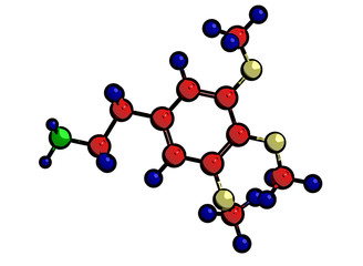 Molecular structure of alkaloid mescaline