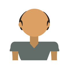 adult male bald vector icon illustration graphic design