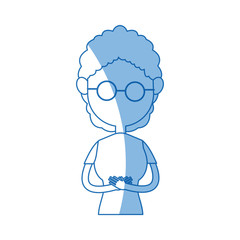 character girl student people line vector illustration