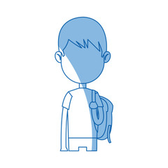 avatar boy student portrait image vector illustration