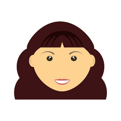 woman adult young head vector icon illustration design