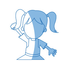 character girl student people line vector illustration