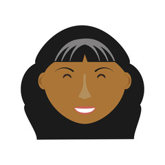 woman adult young head vector icon illustration design