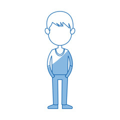 avatar boy student portrait image vector illustration