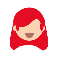 woman adult young head vector icon illustration design