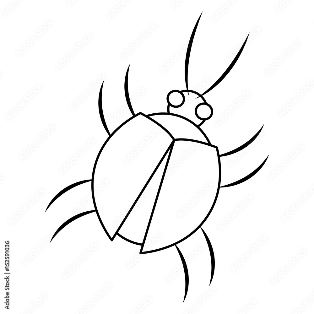 Poster virus bug hacking computer software vector illustration