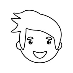 adult male head vector icon illustration design