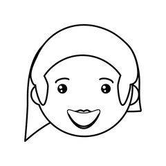 woman adult young head vector icon illustration design