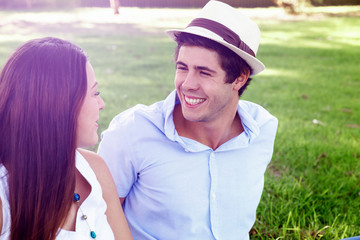 Young couple in the park