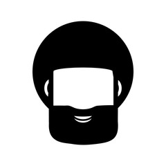 adult male head vector icon illustration design
