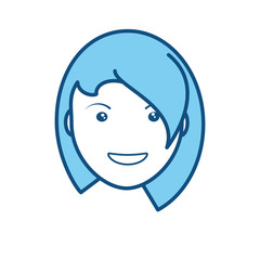 woman adult young head vector icon illustration design