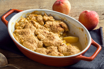 peach cobbler (crumble)
