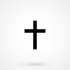 Cross. Christian Symbol. Vector illustration.Flat design