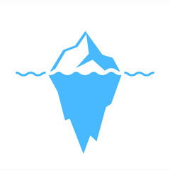 Iceberg vector icon - obrazy, fototapety, plakaty